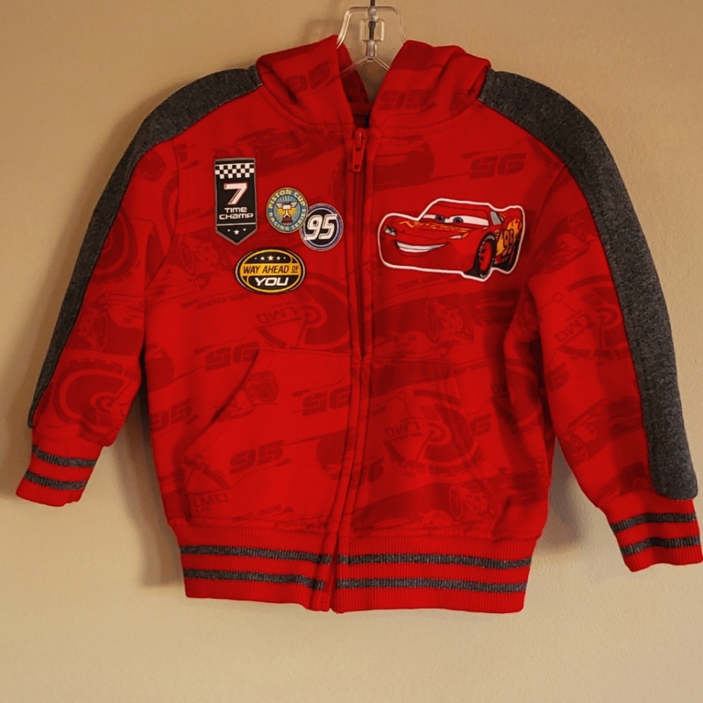 Disney Cars red zip up hoodie